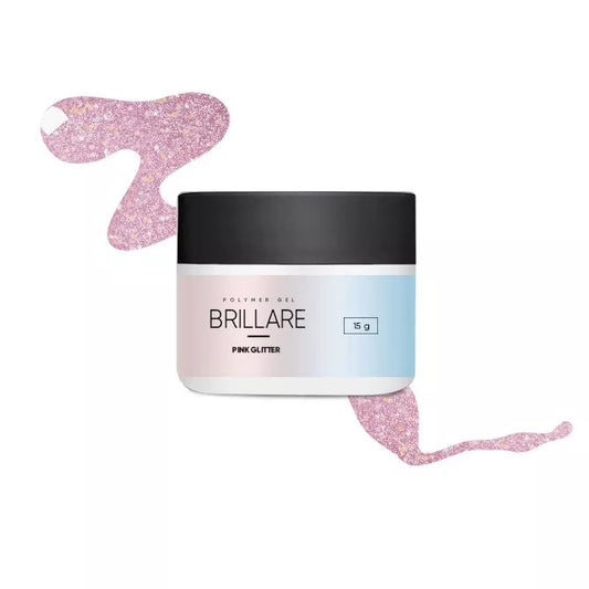 Polygel Brillare Pink Glitter